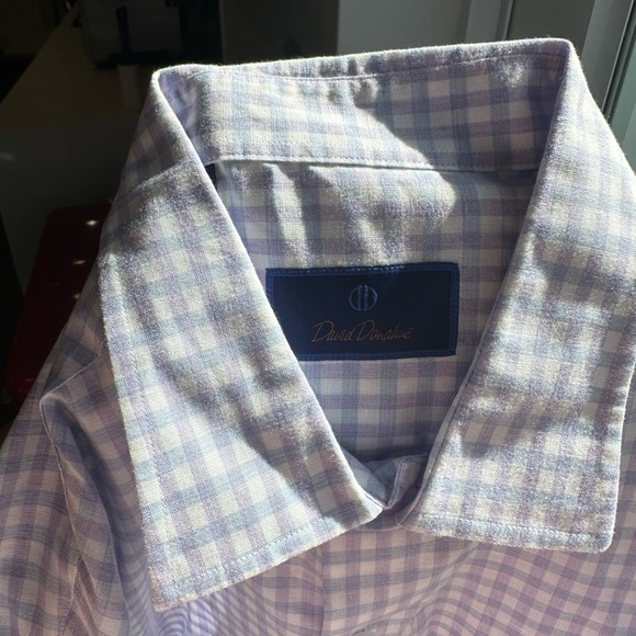 David Donahue Colorful Plaid Long Sleeve Button Up Dress Shirt Size XL. - Picture 8 of 10